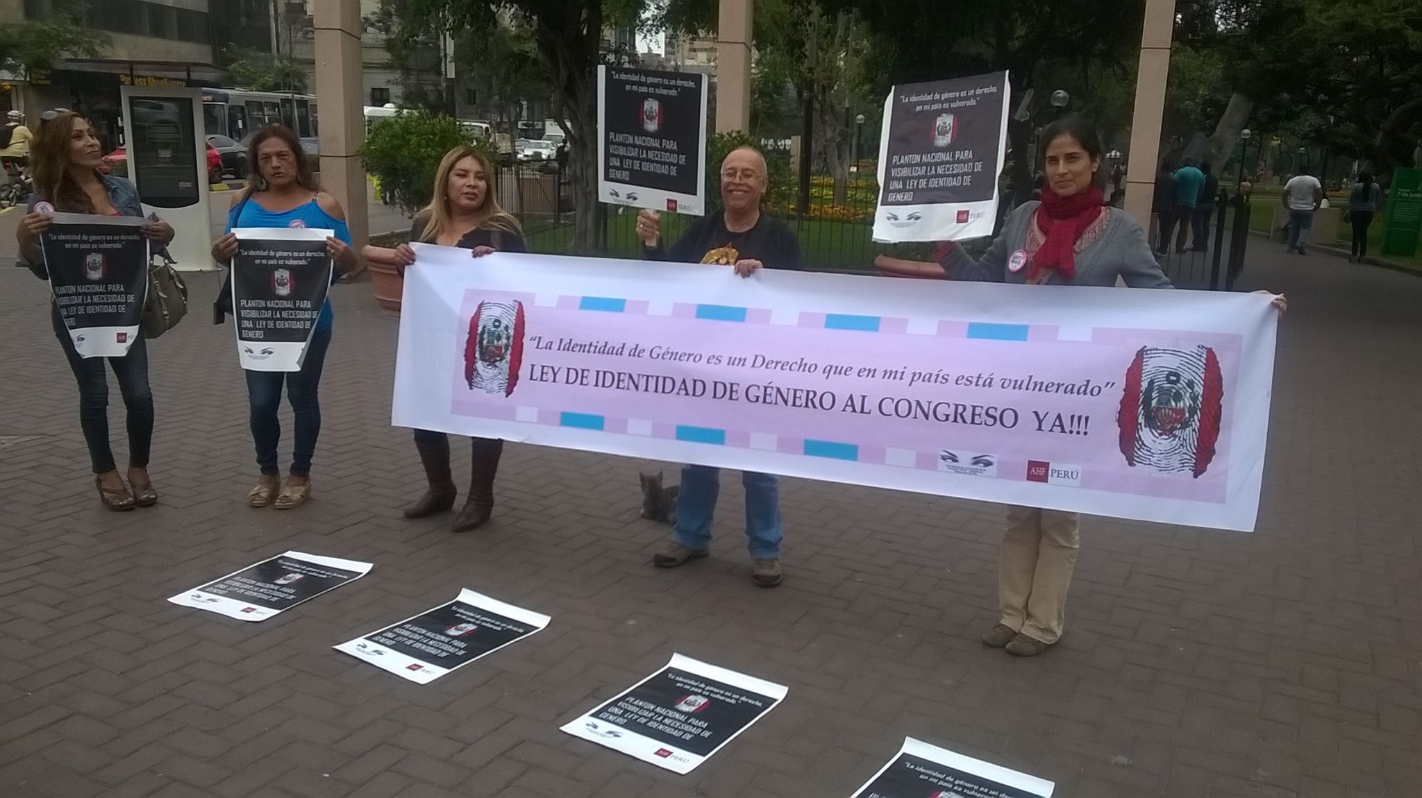 Plantón de la comunidad trans en Lima. Foto: Cortesía facebook