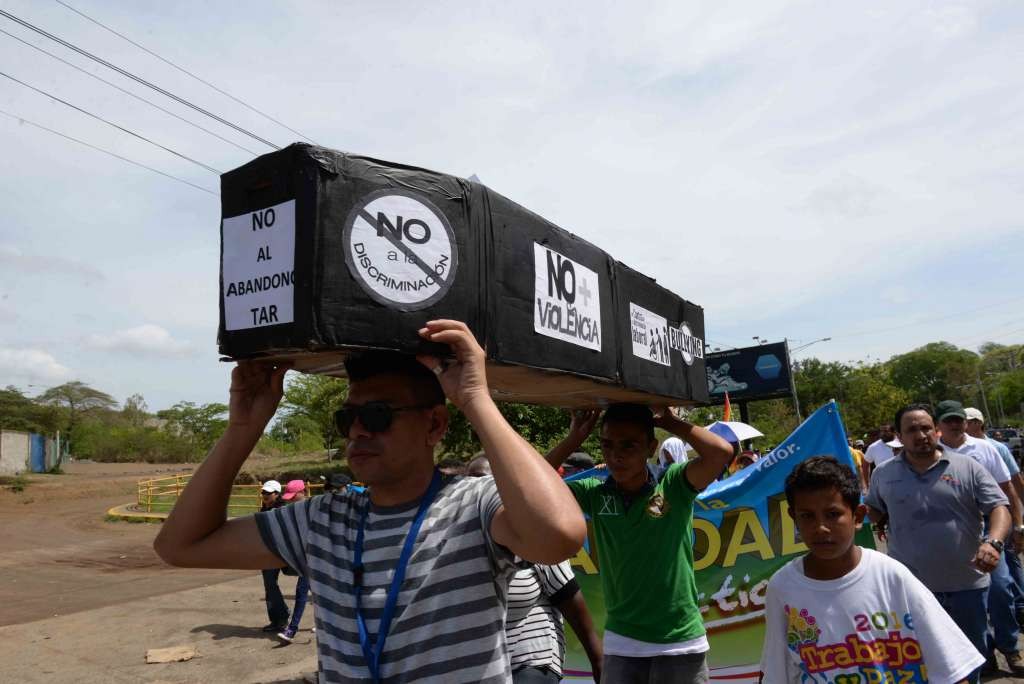 Nicaragua se moviliza en solidaridad con las personas que viven con VIH. Foto: Prensa de Nicaragua.