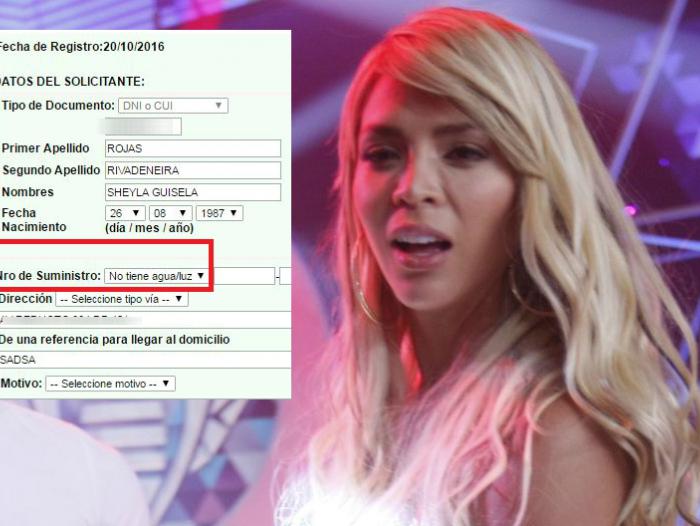 Sheyla Rojas supuestamente no tiene luz ni agua / Foto: Trome