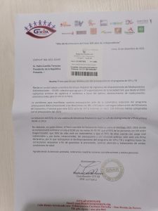 Carta enviada por GIVAR al presidente Pedro Castillo 